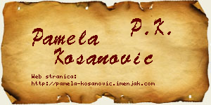 Pamela Kosanović vizit kartica